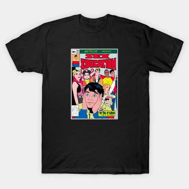 Sex Education Comic T-Shirt by Malakian Art